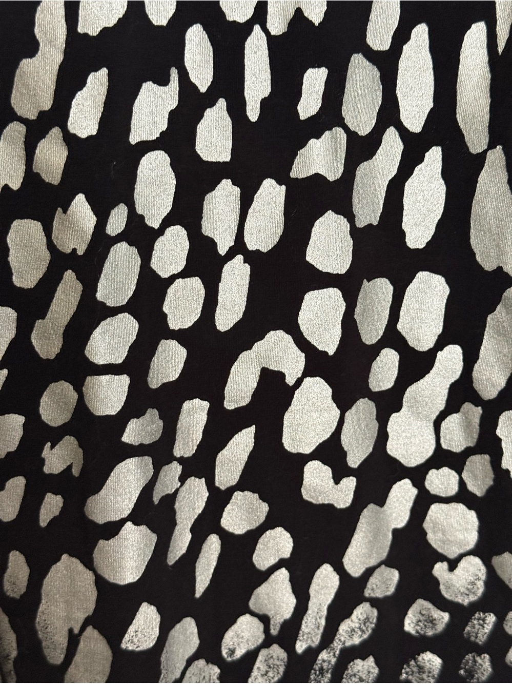 Allison Daley Black 3/4 Sleeve Top with Silver Spot Design - Picture 6 of 12